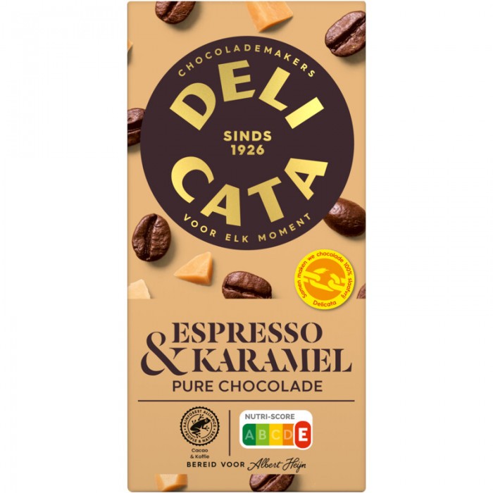 Delicata Choco Noir Expresso & Caramel 90g