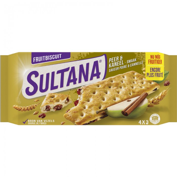 Biscuits Poire Cannelle SULTANA 5x3 218g Verkade