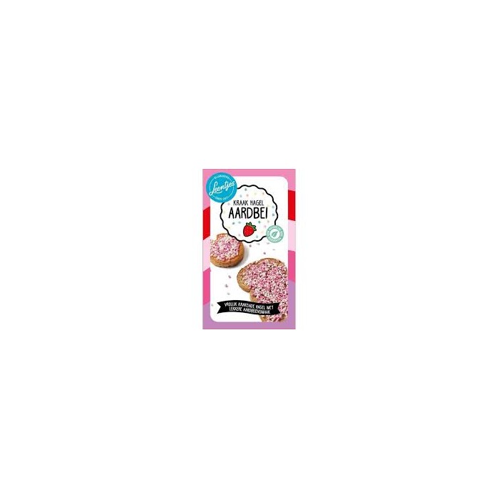 Vermicelle de Riz Soufflé à la Fraise 185g Leentjes