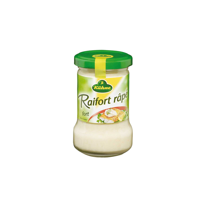 Raifort râpé fort 140g Bocal Kühne