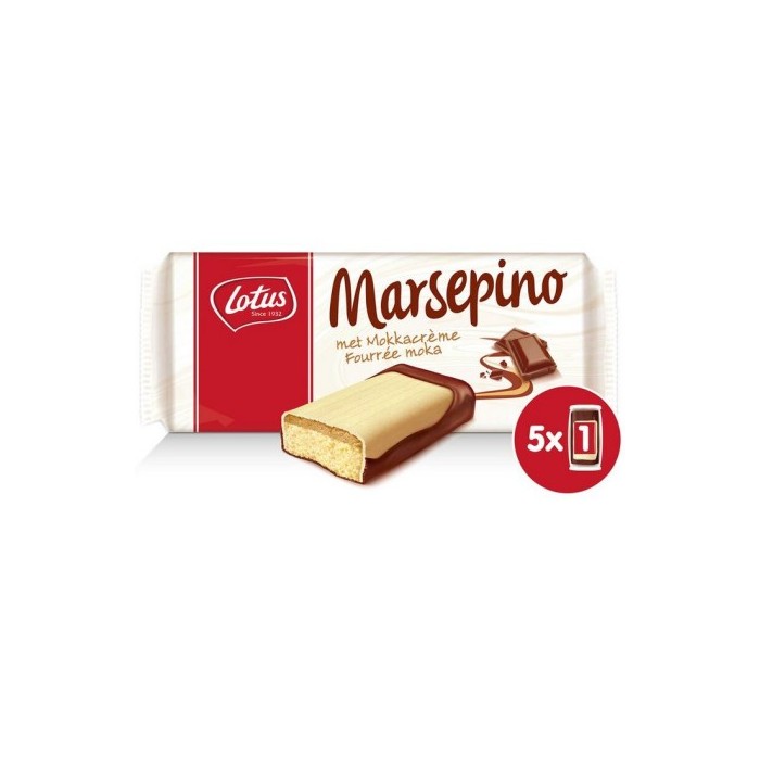 Marsepino Cake fourré Moka & Pâte Amande (5 x 34.4g) Lotus