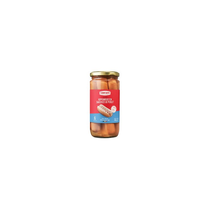Saucisses de Poulet Halal x 6 Coertjens  390g Bocal
