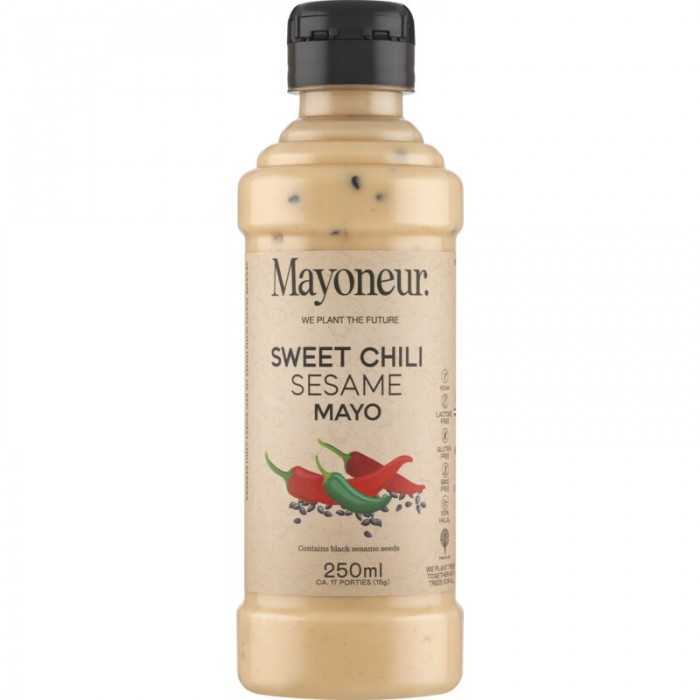 Mayonnaise VEGAN & HALAL Sésame & Piment Doux Tube 250ml Mayoneur
