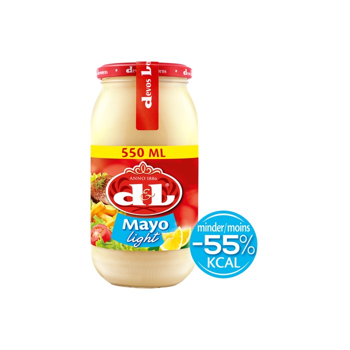 Mayonnaise Belge au Citron LIGHT D&L Bocal 550ml