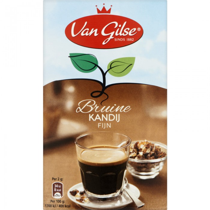 Sucre Candy Brun Cristaux 500g Van Gilse