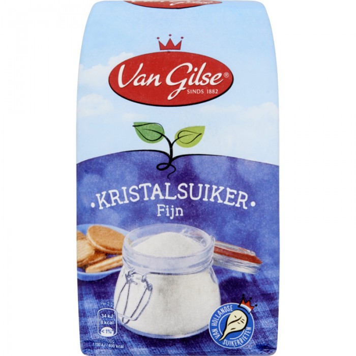 Sucre Cristallin Fin 750g Van Gilse