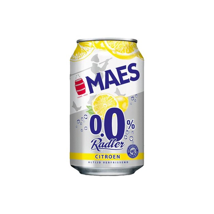 Bière Maës Radler Citron SANS ALCOOL Canette 33cl