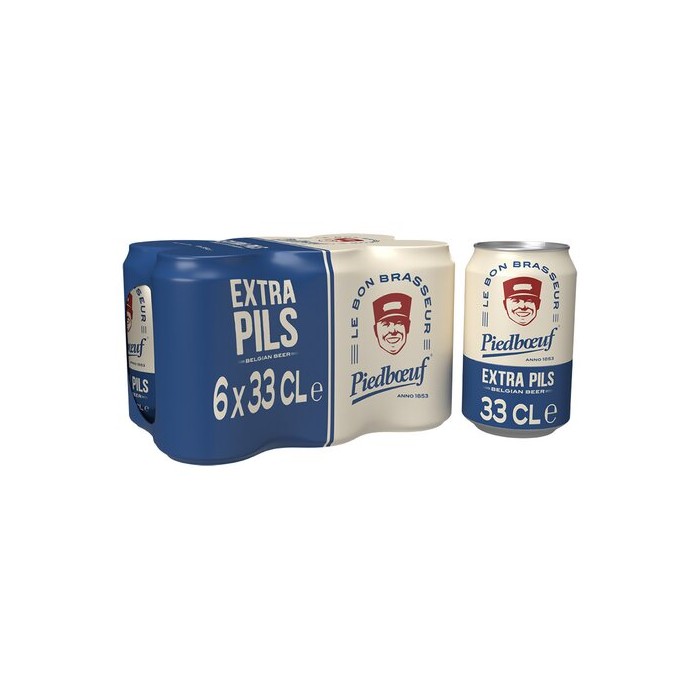 Bière Piedboeuf Extra Pils Canette Pack 6 x 33cl