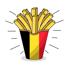 Cornet Frites en Carton "Drapeau Français" x 25
