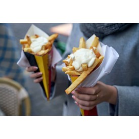 Cornet Frites en Carton "Drapeau Français" x 25