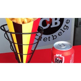 Cornet Frites en Carton "Drapeau Français" x 25