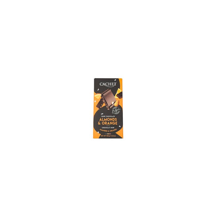 Cachet Chocolat Noir Amande & Orange 100g