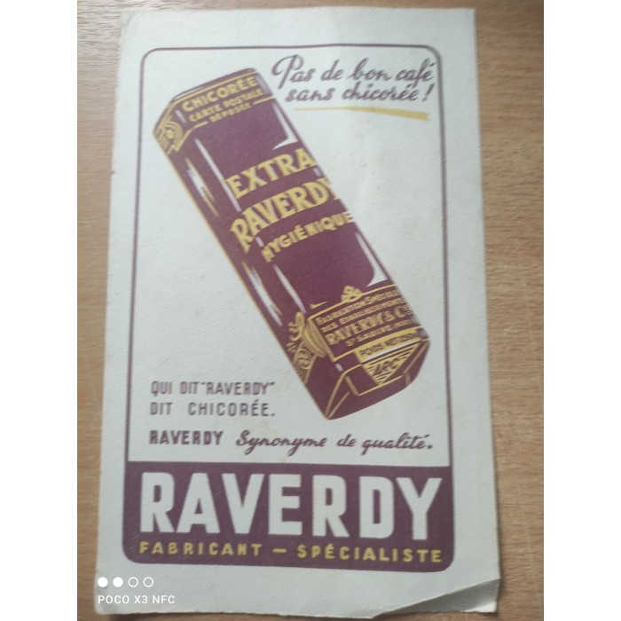 Buvard Publicitaire Chicorée Raverdy