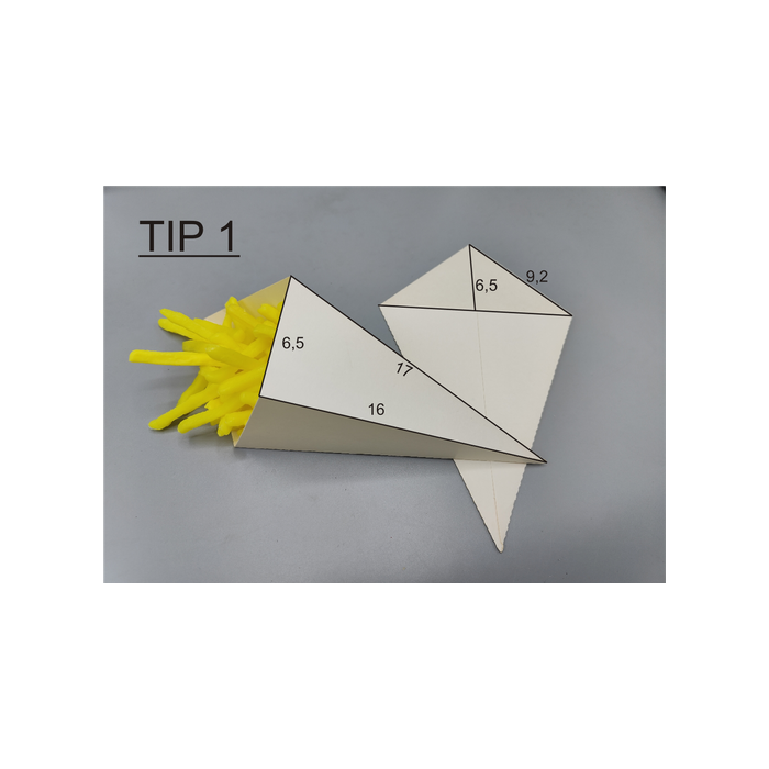 Cornet à Frites Carton T1 x 1000 (160 X 175mm)