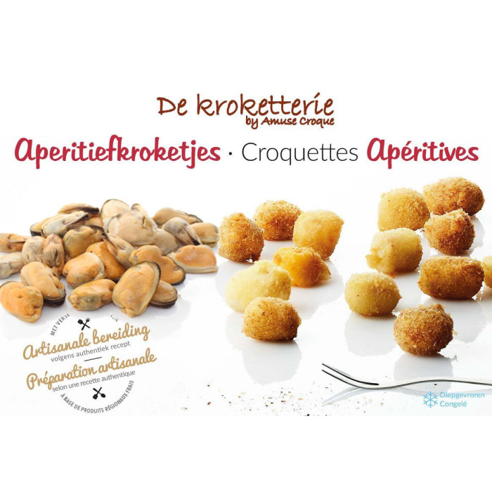 Croquettes Apéro Moules au Vin Blanc 40 x 16g De Kroketterie