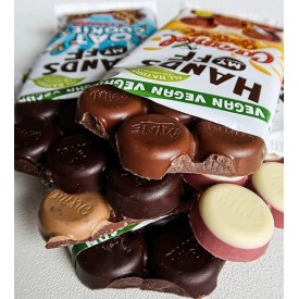 Chocolat VEGAN Cookie Caramel Banane 100g Hands Off