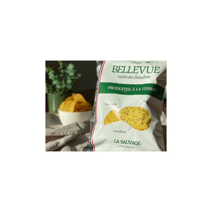 Chips fermières Ail des Ours 125g Ferme Bellevue
