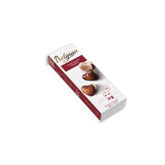 Pralines Coeur Chocolat The Belgian 65g Boite