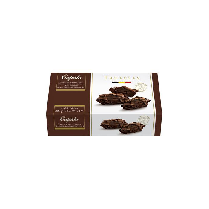 Truffes en flocons de Chocolat Noir Ballotin 200g Cupido