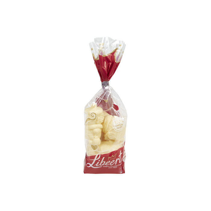 St Nicolas Sachet 5 Figurines Choco BLANC 175g Libeert