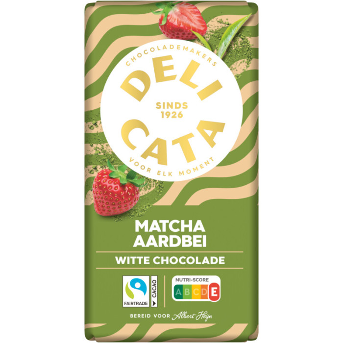 Delicata Choco Blanc Matcha Fraise 150g