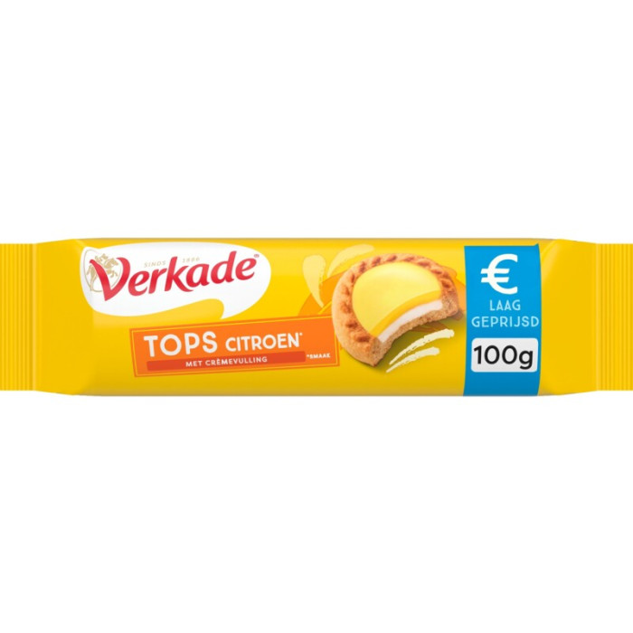 Biscuits Tops Citron 100g Verkade
