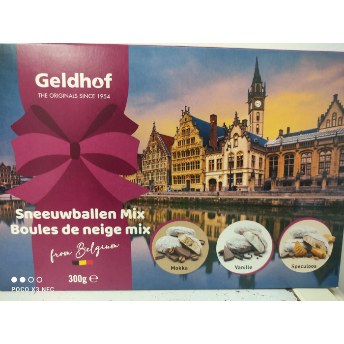 Boules de Neige Mix (Moka-Vanille-Spéculoos)  300g Geldhof