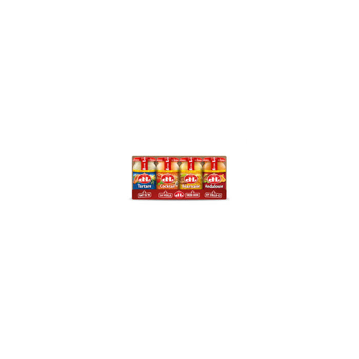 Pack 4 Sauces (Andalouse-Béarnaise-Cocktail-Tartare) D&L Bocal 125ml