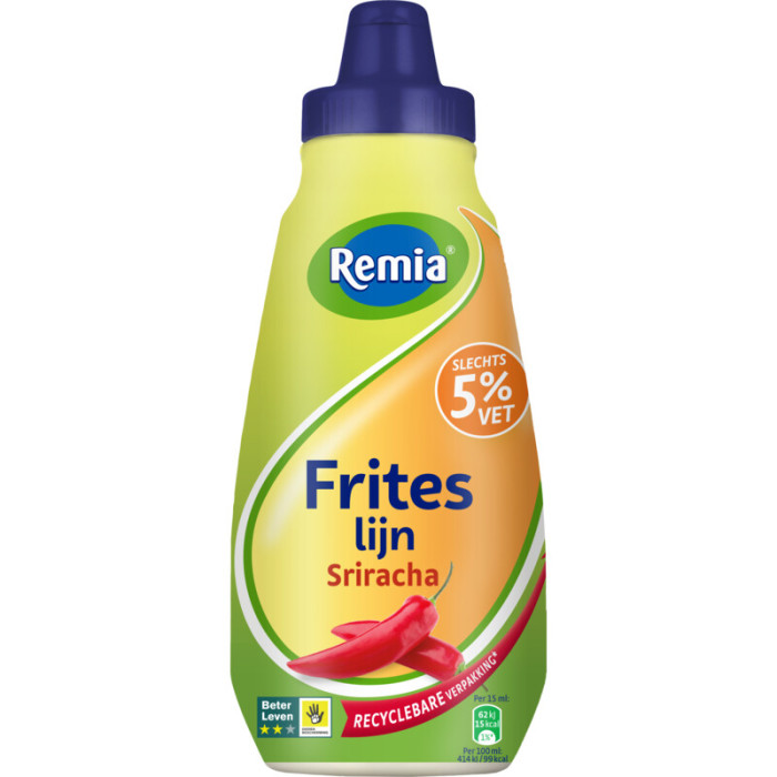 Sauce Frites au Piment Sriracha Allégée 'Lijn" Rémia Tube 350ml