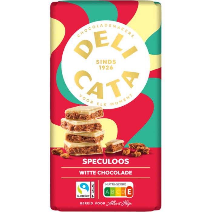 Delicata Choco Blanc Fourré Spéculoos 180g
