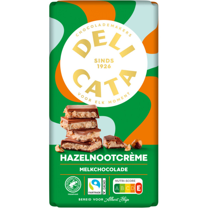 Delicata Choco Lait Fourré Crème de Noisettes 180g