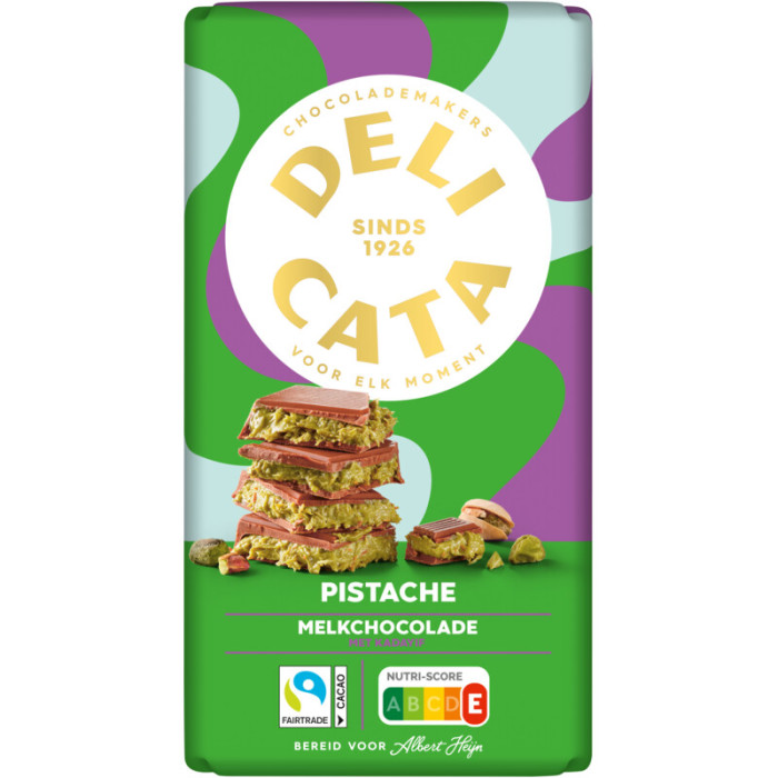 Delicata Choco Lait Fourré Crème de Pistache 180g