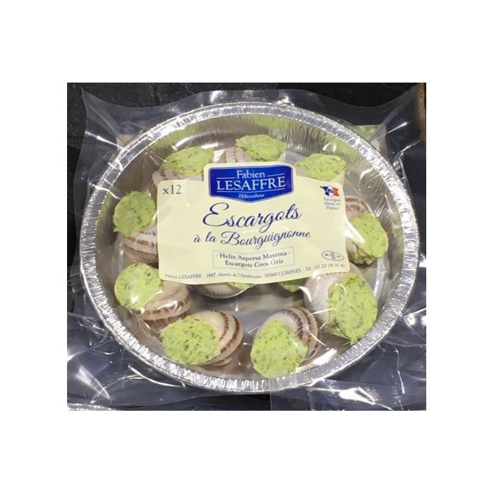 Escargots à la Bourguignonne au Beurre d'Ail x 12 F.Lesaffre