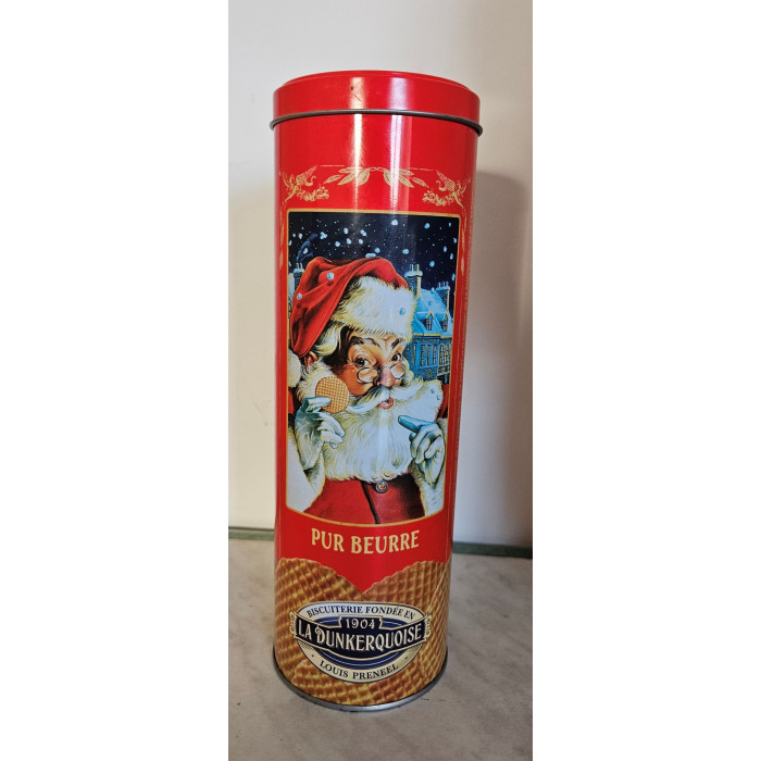 Boite Vide Tubo Gaufre Dunkerquoise "Noel"