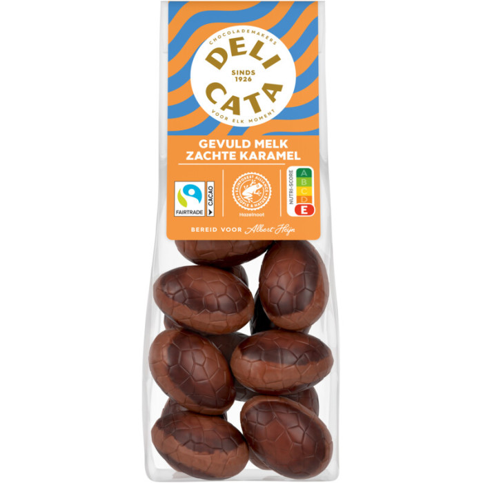 Œufs Pâques Choco Lait fourré Caramel 150g Delicata