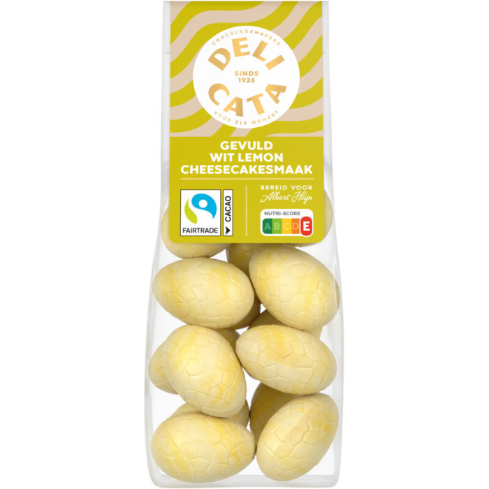 Œufs Pâques Choco Blanc Cheesecake Citron 150g Delicata