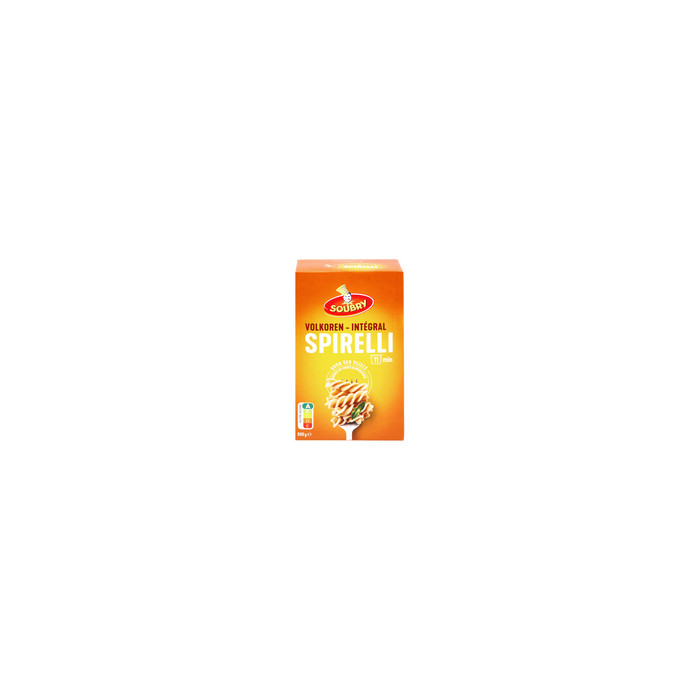 Spirelli Intégral au Blé Complet 500g Soubry