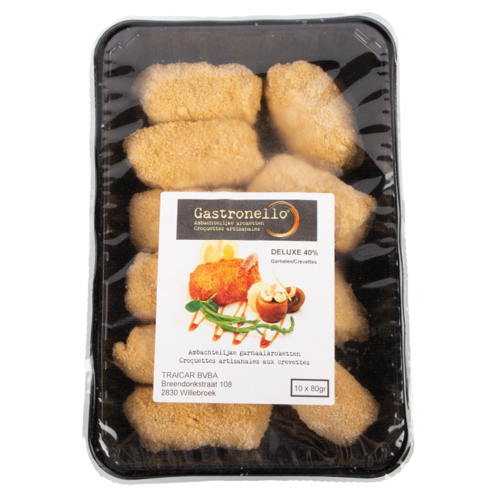 Croquettes Crevettes Grises "DELUXE" 40% 10 x 80g Gastronello