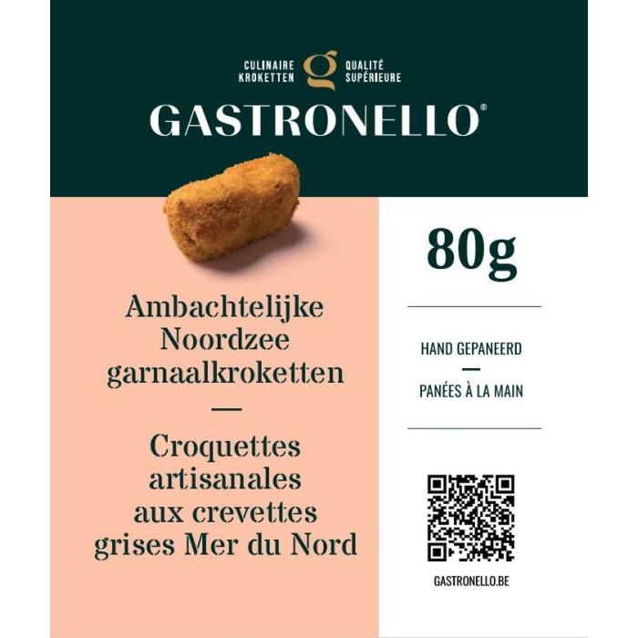Croquettes Crevettes Grises 32% 50 x 80g Gastronello