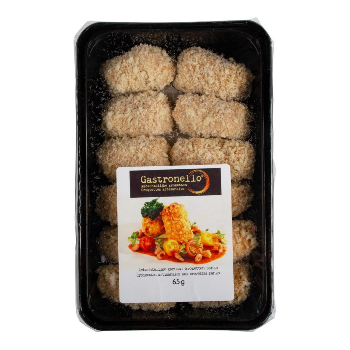 Croquettes Crevettes Grises 32% "Panure Panko" 20 x 65g Gastronello
