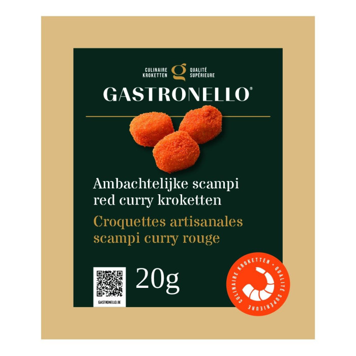 Croquettes Apéro Scampi au Curry Rouge 60 x 20g Gastronello