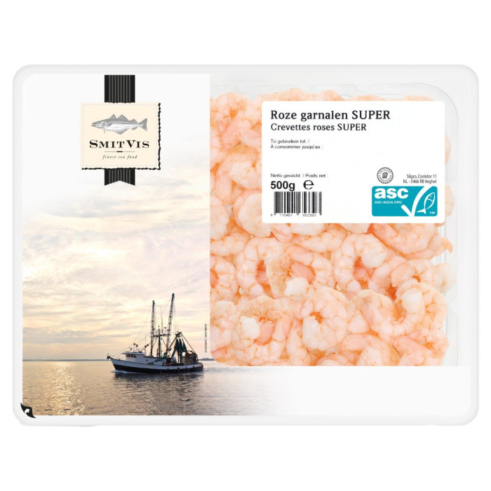 Crevettes Roses SUPER Décortiquées 500g Smitvis