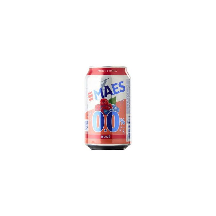 Bière Maës Rosé SANS ALCOOL Canette 33cl