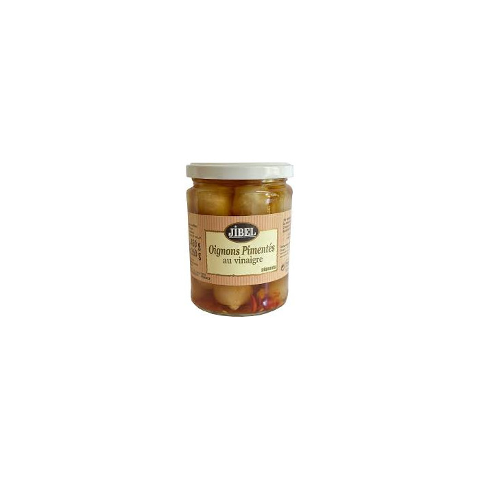 Oignons Pimentés Vinaigre 460g Jibel