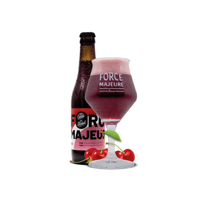 Bière Force Majeure Kriek Cerise Sans Alcool 33cl
