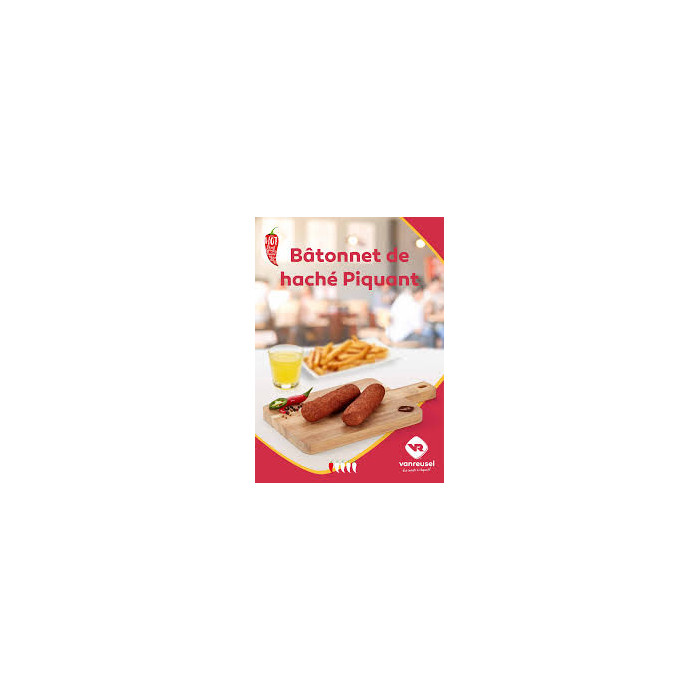 Bâtonnet d'Haché de 3 Viandes Piquant 30 x 120g Vanreusel