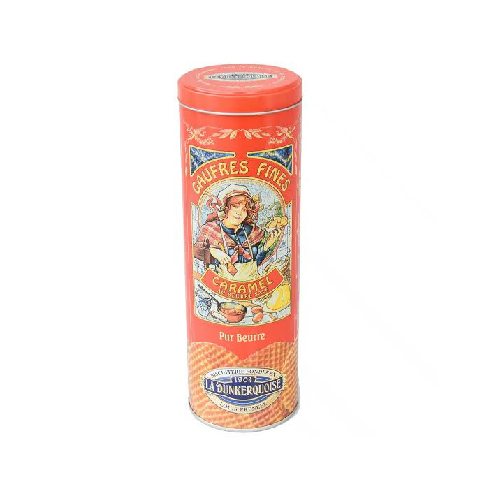 Gaufres Fines Caramel b.salé TUBO FER 400g Dunkerquoise