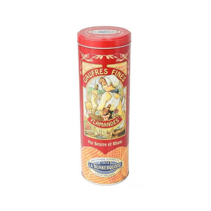 Gaufres Fines Flamande au Rhum TUBO FER 400g Dunkerquoise