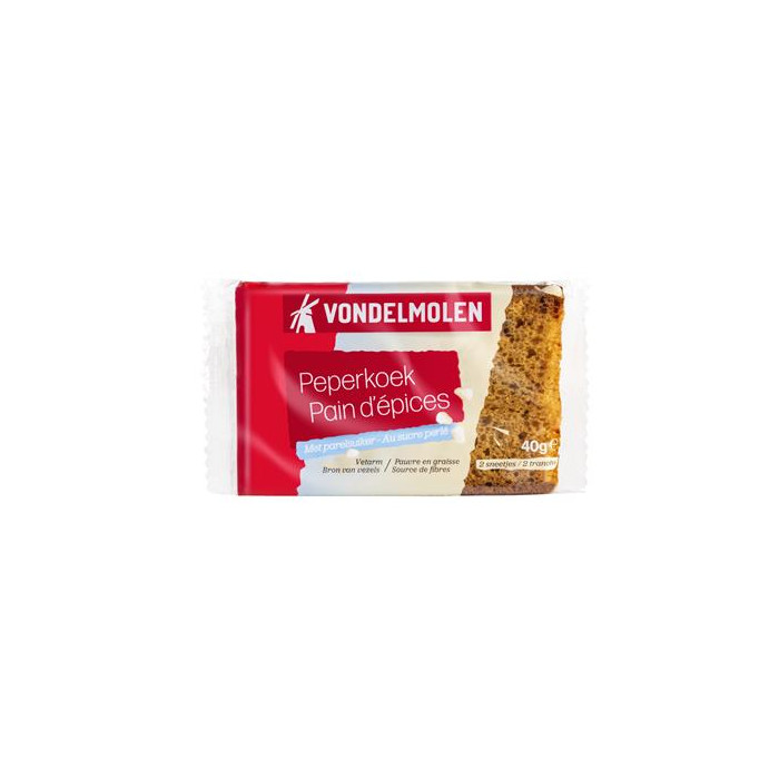 Pain Epices au sucre perlé VDM 2 Tranches 40g