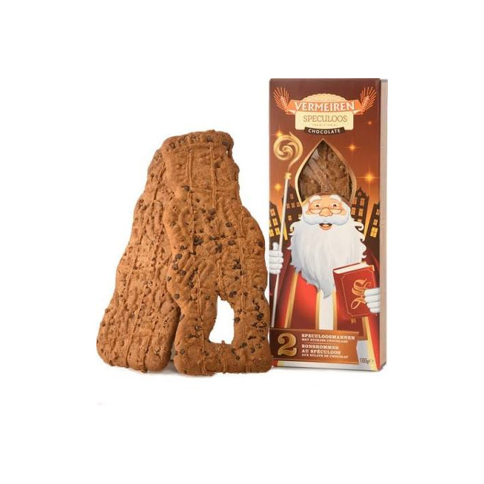 St Nicolas Spéculoos Chocolat 23cm (2 x 80g) Vermeiren